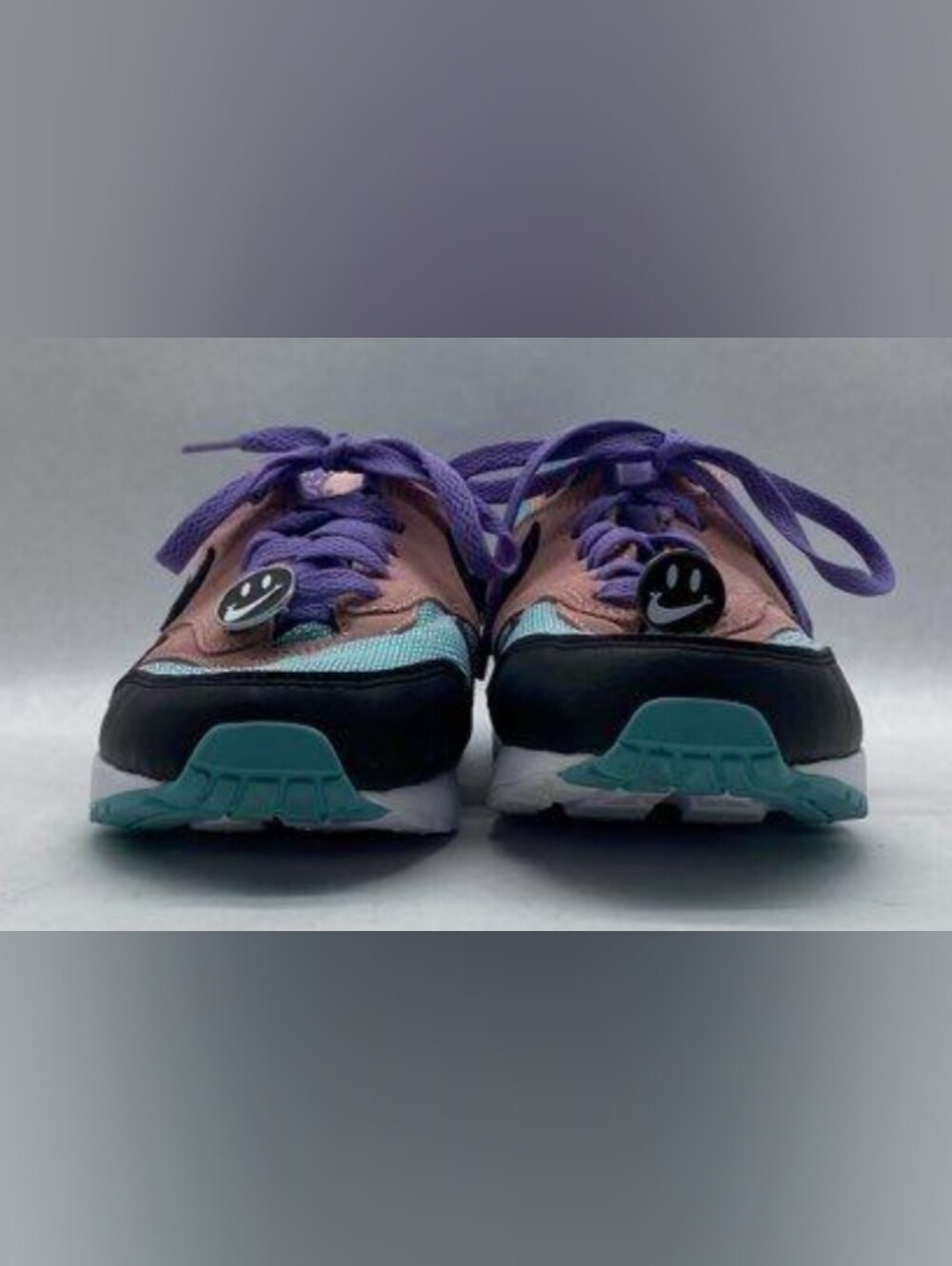 Air Max 1 GS 'Have A Nike Day' Teal Pink Black Low-Top Sneakers Size 6YLike New - Picture 5 of 11
